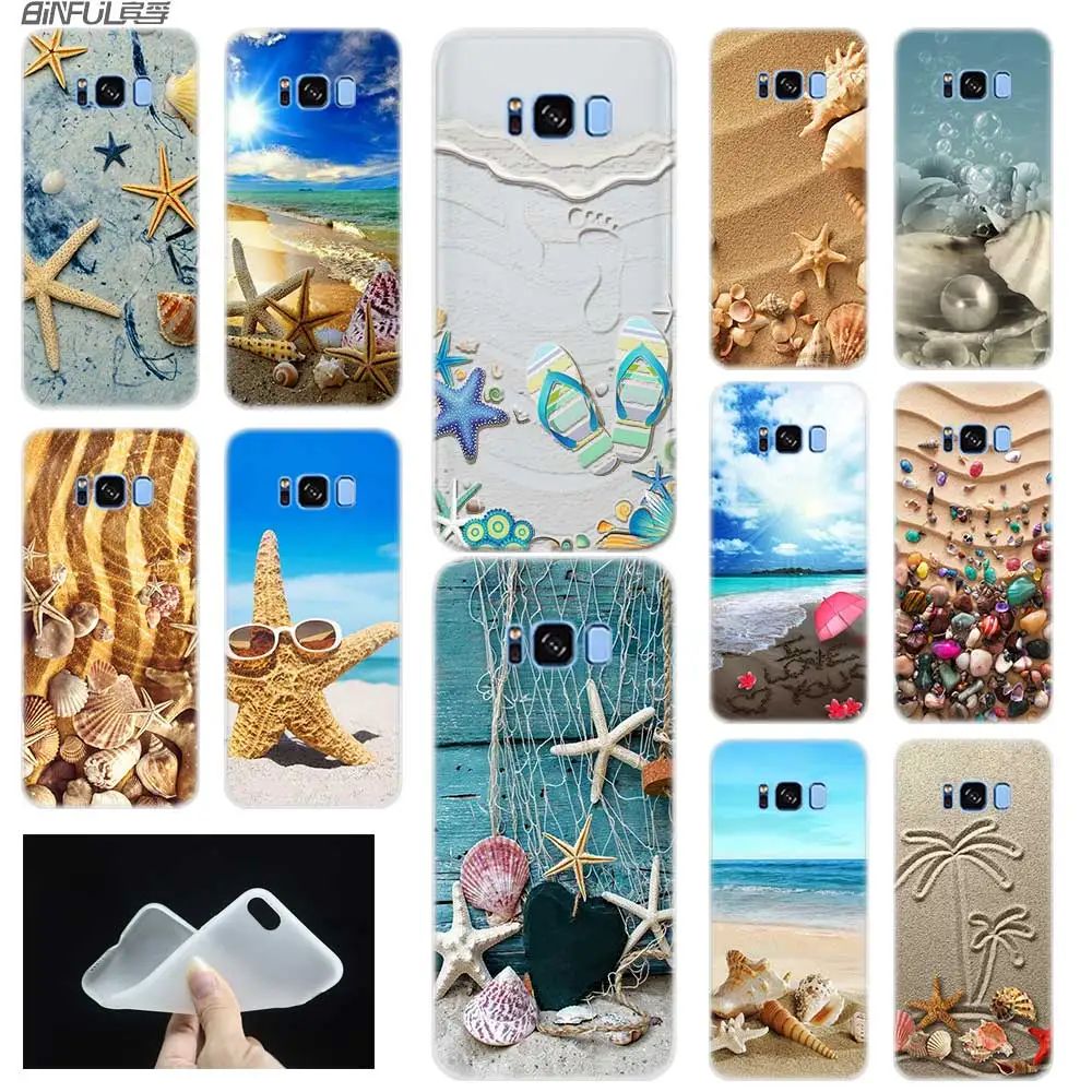 

Case For Samsung S4 S5 Mini S6 S7 Edge Plus S8 S9 Plus S10 Case Cover Soft Silicone 3D TPU M20 Summer Beach Landscape Pattern