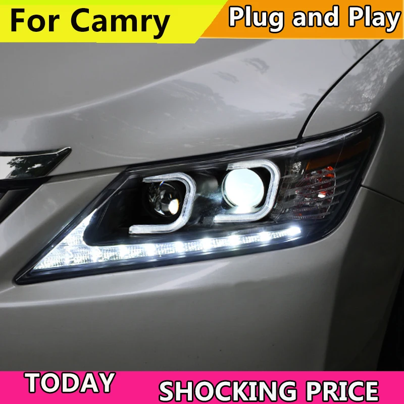 Car Styling Head Lamp Case For Toyota Camry V50 Headlights 2012 2013 2014 LED Headlight DRL H7 HID Xenon Low Beam bi-xenon lens Car Styling Head Lamp Case For Toyota Camry V50 Headlights 2012 2013 2014 LED Headlight DRL H7 HID Xenon Low Beam bi-xenon lens