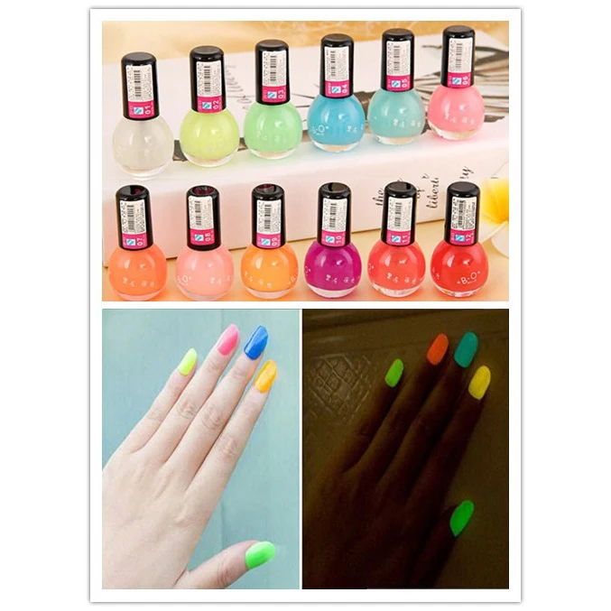 Noctilucous 12 Cute Candy Colors Fluorescent Neon Luminous Nail Art