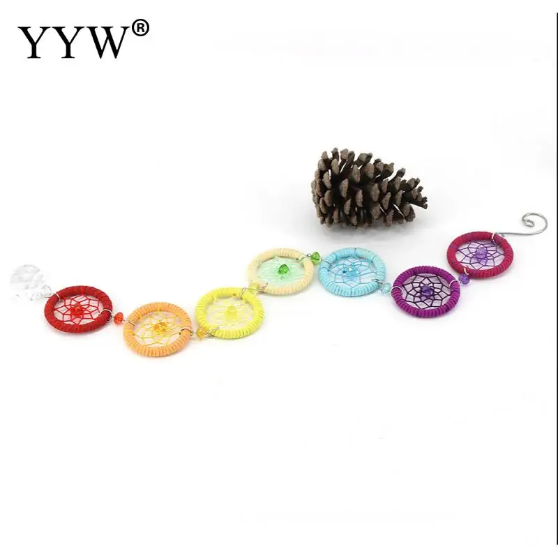 Car Dream Catcher Nordic Beaded Hunter Substance Handcraft Chic Hanging Ornaments Bedroom Wall Decor Scandinavian Native Ring