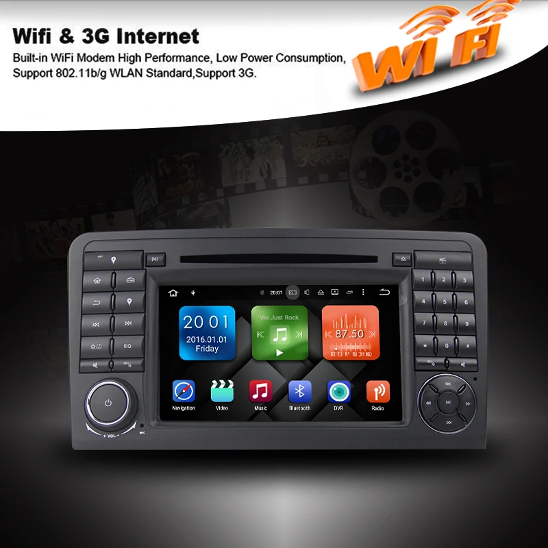 Cheap HIFIF Eight Core 2GB RAM 3G WIFI Android 6.01 Car DVD Radio For Mercedes/Benz ML GL Class W164 ML300 ML350 ML450 ML500 2005-2012 2