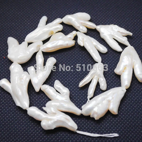 

12 Pieces/Lot, Nature Finger Shape Of Freshwater Pearl Strands irregular shape Styles,Size: 17x25mm
