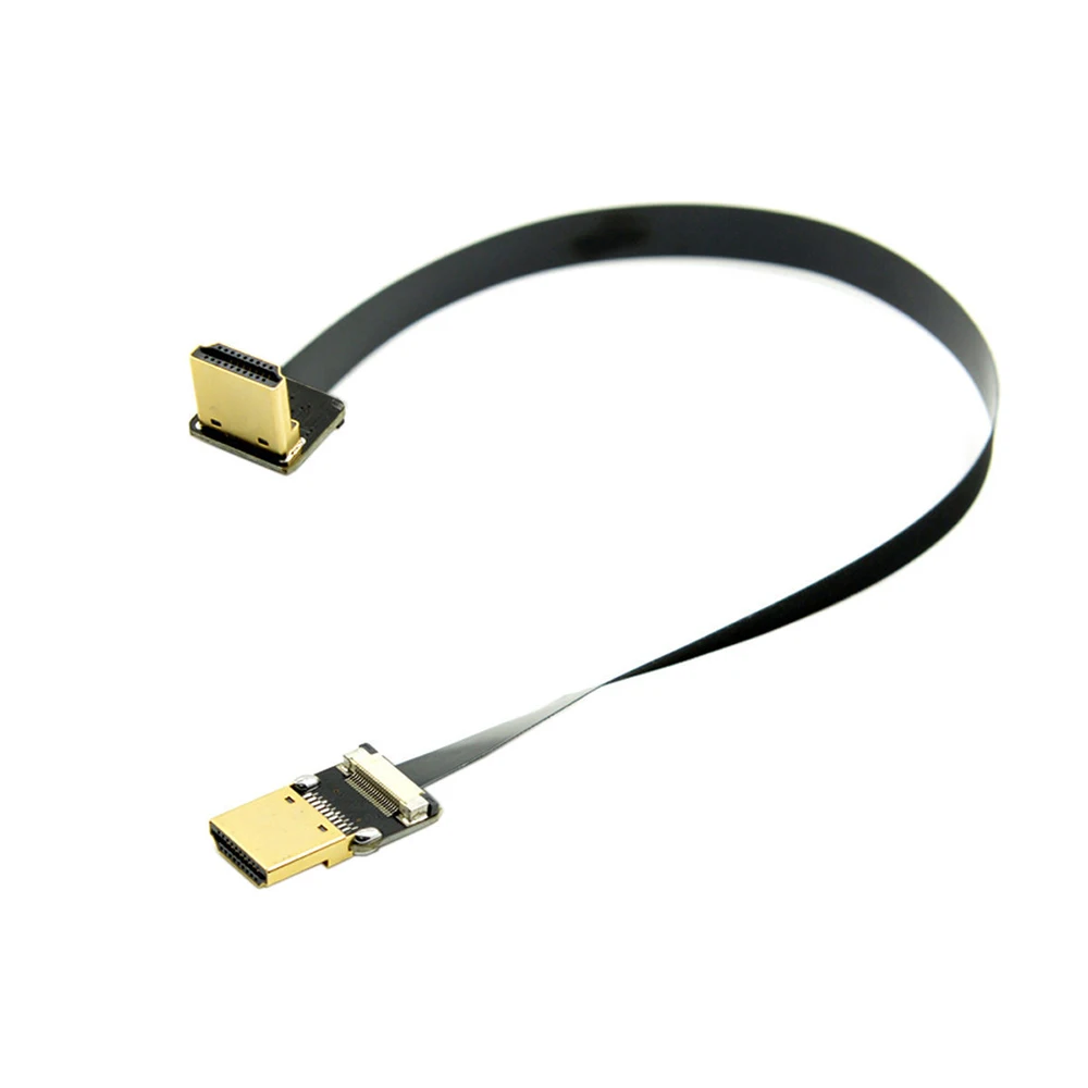 Для DJI FPV HDMI Тип мужчина к вниз под углом 90 градусов Mini HDTV FPC плоский кабель Drone