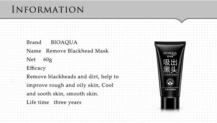 information of black face mask