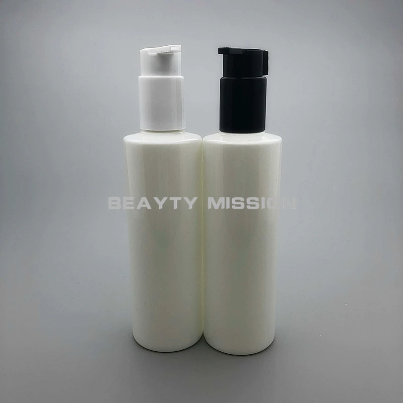 

BEAUTY MISSION 24 pcs/lot 250ml luxury lotion pump white plastic PET bottle, empty shampoo/shower gel cosmetics packaging