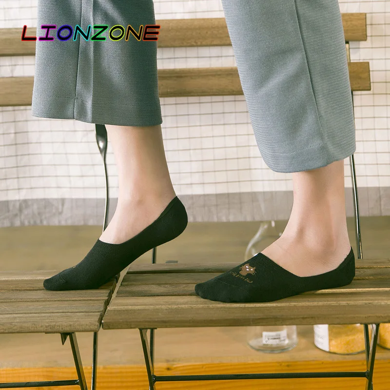 Lionzone 5 пар/лот Для женщин Cat животных носки тапочки Calcetines Mujer корабль лодка