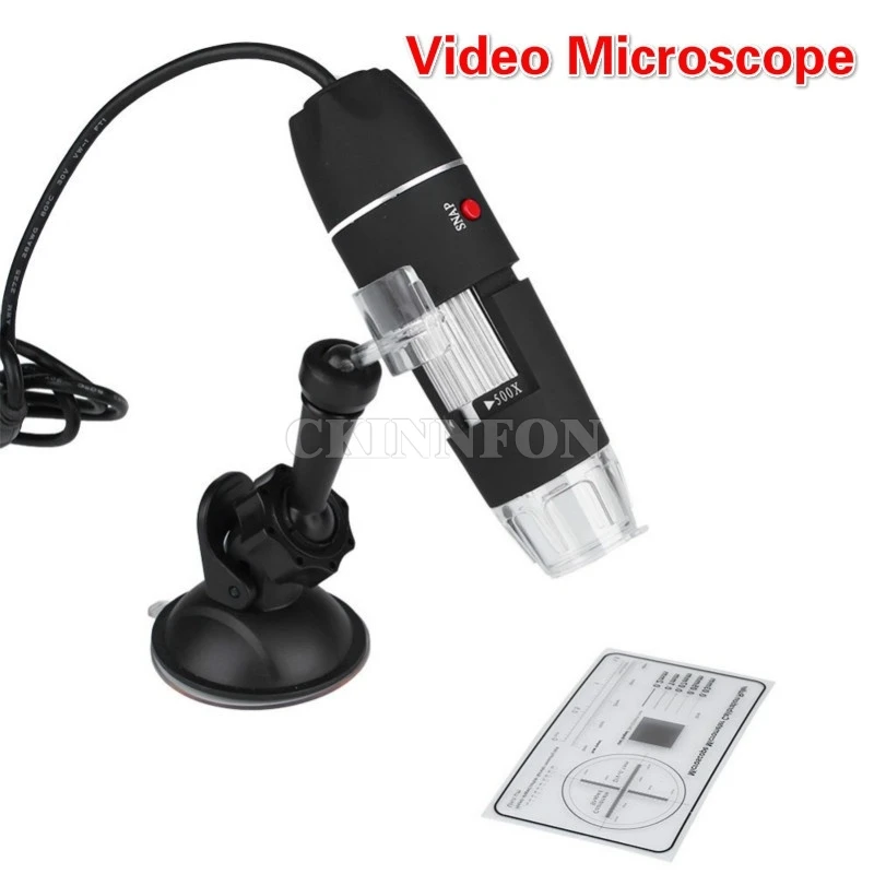 

DHL 50set/lot 500X Microscope Portable USB Digital 2.0 MP Microscope Endoscope Magnifier Camera 8 LED
