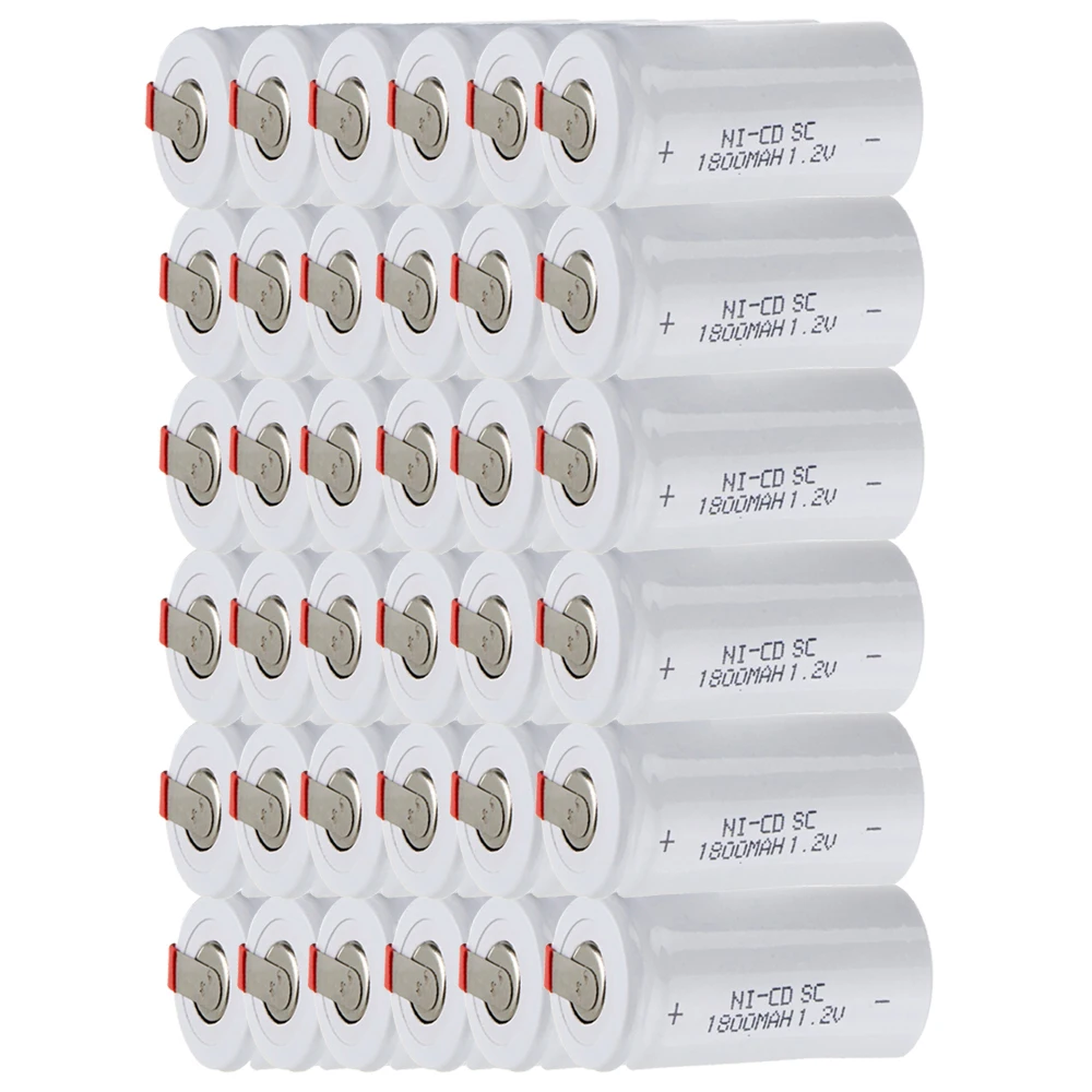 

Lowest price 36 piece SC battery 1.2v batteries rechargeable 1800mAh nicd battery for power tools akkumulator