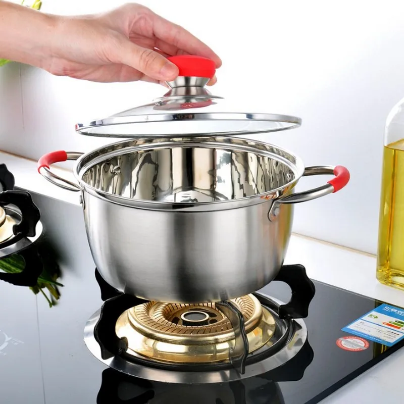 New Fashion Stainless Steel One/Two Layer Cooking Pot Stockpot Gas