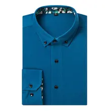 Американский размер XXXL Весна дизайн Мода бутон-вниз камуфляж воротник сплошной цвет вельветовый с длинным рукавом мужские платья рубашки