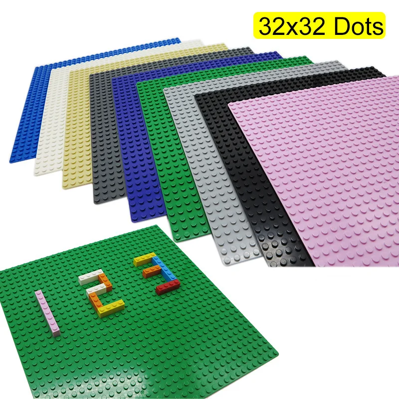 

32*32 Dots Small Blocks Base Plate Not easy to break 1pcs Building Blocks DIY Baseplate Compatible with major brand for children