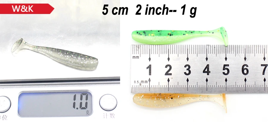 Мягкая Рыболовная Приманка 5 см, 20 шт./лот, мини-приманка, 1 г, мягкие приманки, 12 цветов, приманка Shad, пресноводный окунь, приманка для ловли окуня