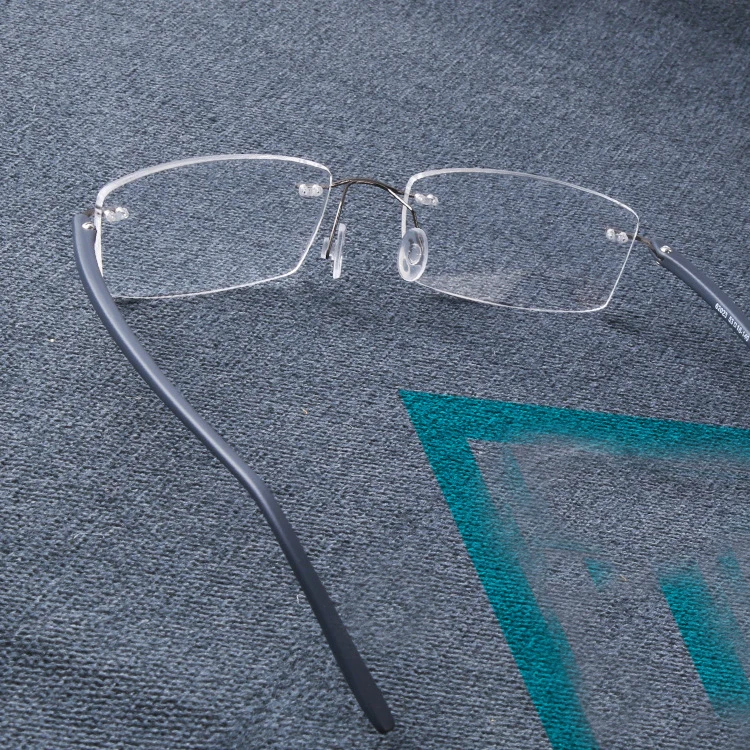 B Pure Titanium Men Rimless Optical Glasses Frame Women Frameless Prescription Eyeglasses Ultralight Myopia Screwless Eyewear