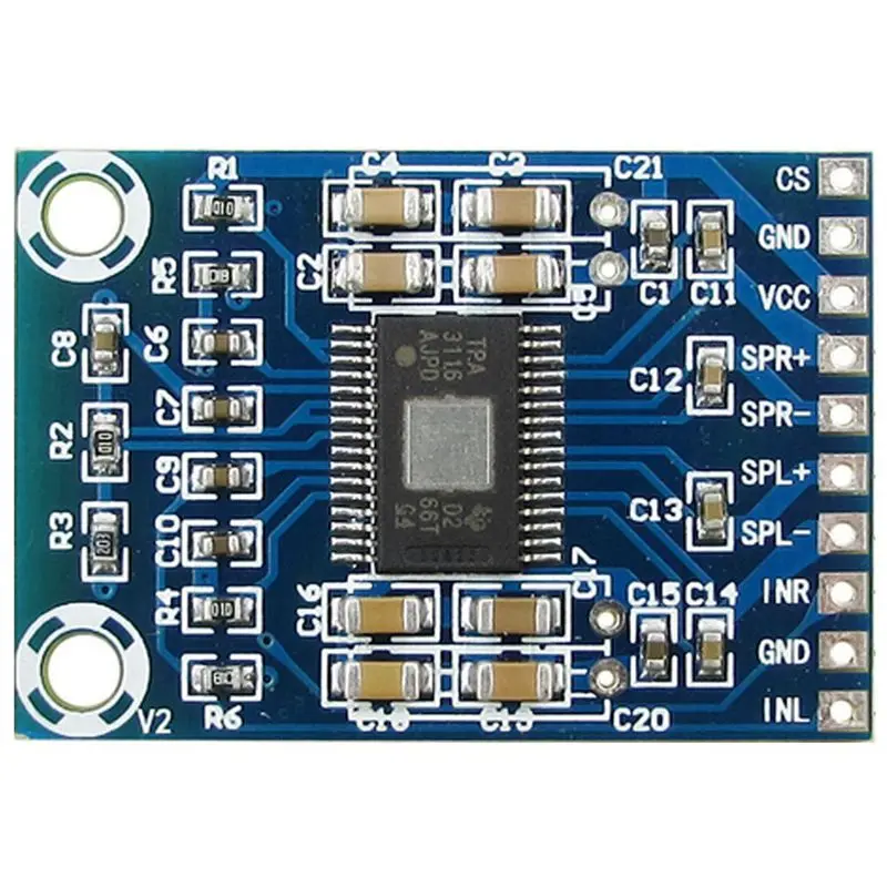 TPA3116D2 Мини цифровой Мощность аудио стерео усилитель доска, двухканальный 50 Вт Класс D AC/DC 12-24V Ampli AMP усилить модуль