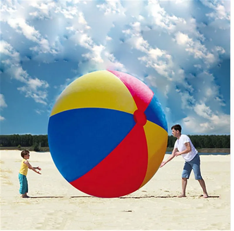 24" Beach Ball Inflatable Swimming Pool Holiday Travel Fun Games Volleyball Toy 