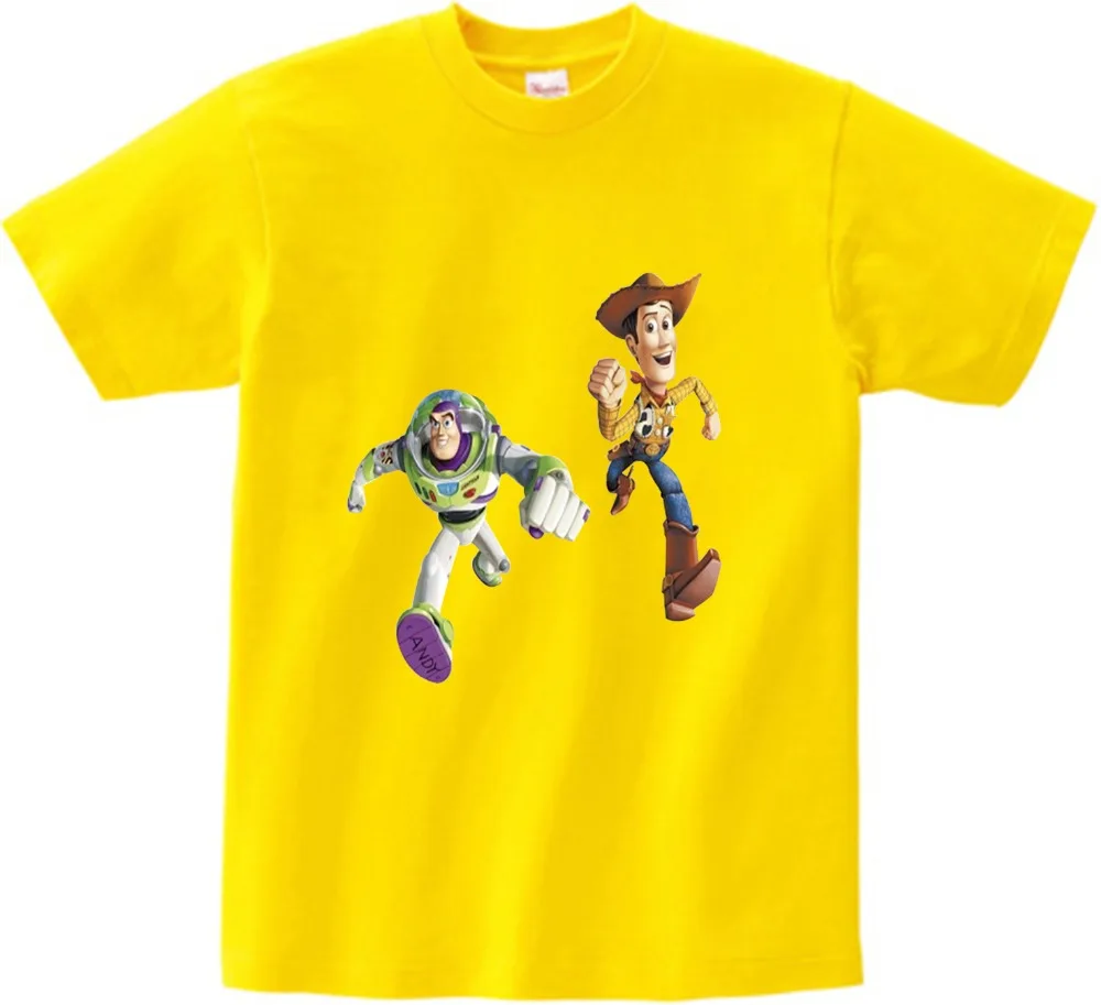 Новая детская футболка классическая история игрушек мультфильма, персонаж Базз Лайтер/древесный 3d футболка для девочек/мальчиков Harajuku Повседневная футболка NN