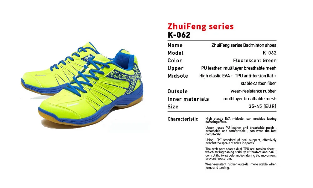 Оригинальная обувь для бадминтона Kawasaki для мужчин и женщин; Zapatillas Deportivas; износостойкая дышащая Спортивная обувь; K-062