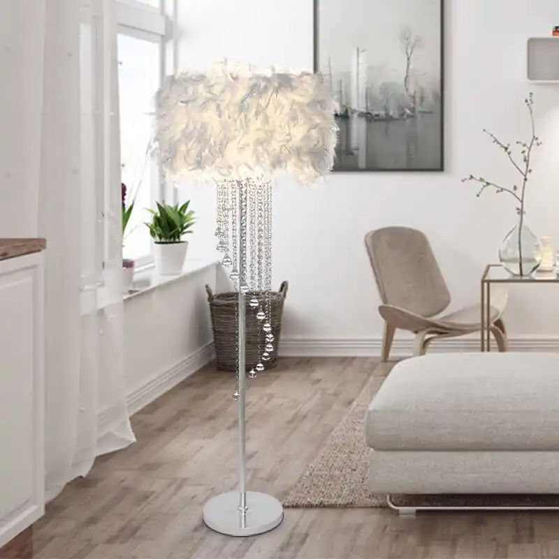 feather shade floor lamp