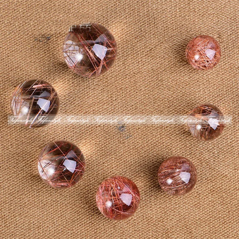 

1 x 20-22mm Natural Rutilated Quartz Hair Quartz Crystal Sphere Ball Gifts Fengshui Lucky Natural Quartz Crystals