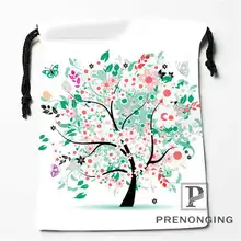 Пользовательские дерево жизни сумки с принтом на шнуровке Печать Мода Путешествия хранения мини мешок плавать Пешие прогулки игрушки мешок размер 18x22 см 171203-6-1