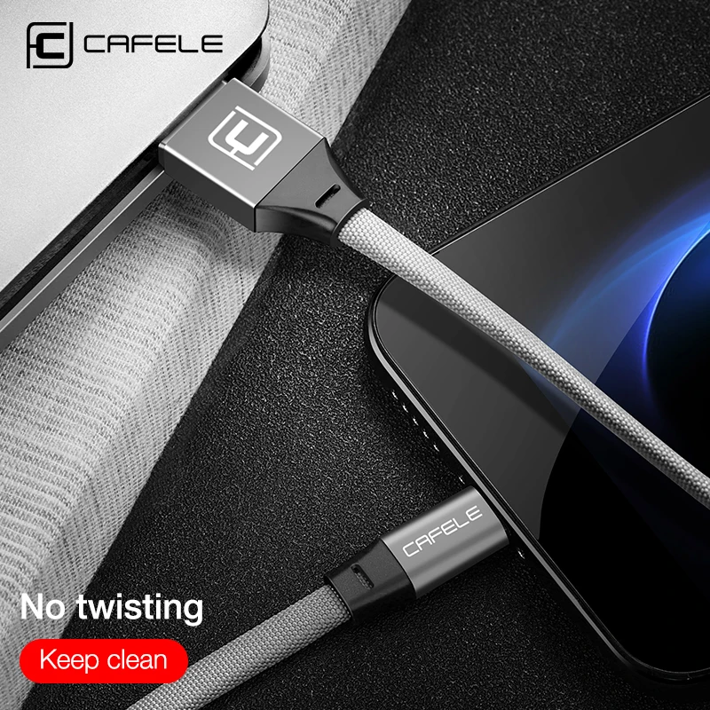 CAFELE Cable Micro USB Cable de carga USB para Xiaomi Samsung Huawei Android teléfonos Durable Data Sync 5 V 2.1A 30 /120/180 cm