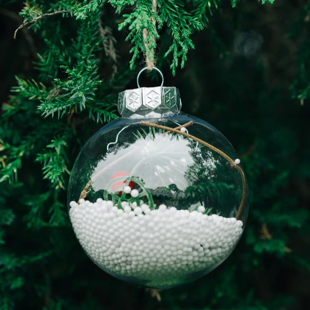 6 шт./компл. шарики для рождественских елок шары орнамент кулон на Рождество фестиваль вечерние украшения сада, шар диаметром 80 мм, дерево