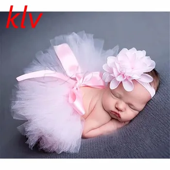 

Cute Newborn Baby Girls Tutu Skirt & Headband Photo Prop Costume Toddler Kids Outfit Infant Baby Short Cake Skirt For 0-3M