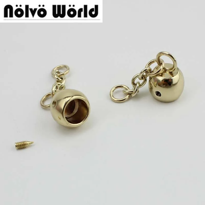 

50pcs finished 5 colors die casting metal fitting hardware bags accessories screw bag tassel cap connector hanger wholesale