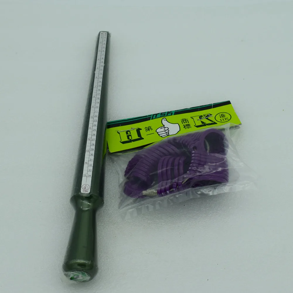 

Ring Size Mandrel Stick HK size plastic ring sizer Jewelry Tool Set
