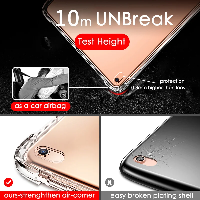 Чехол для iPad 9,7 чехол Pro 10,5 чехол для iPad Air mini 1 2 3 4 5 прозрачный силиконовый защитный чехол из ТПУ
