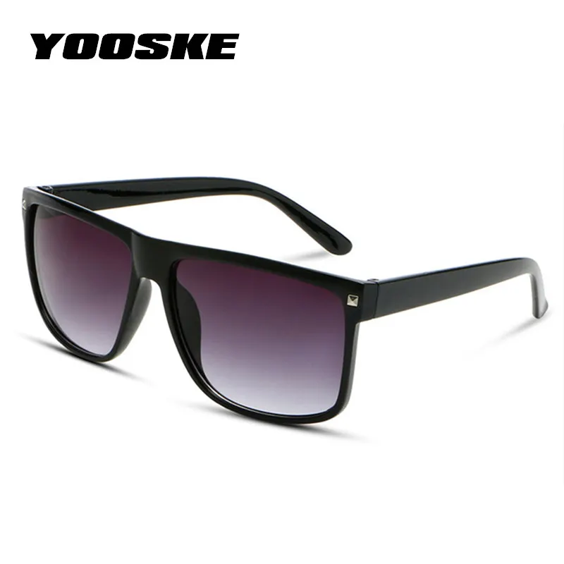 YOOSKE Vintage Oversized Sunglasses Women Brand Designer Big Frame Sunglass Men Retro Large Size Eyewear Shades for Women