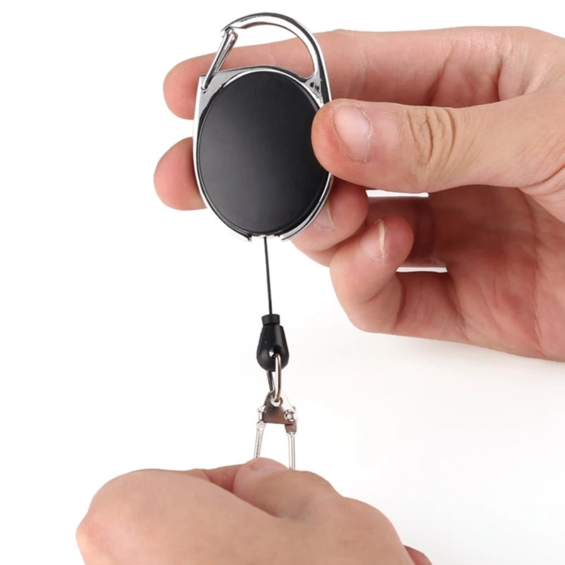 

Key Chain Outdoor EDC Gear Telescopic Wire Rope Key Keychain Tactical Retractable Chain Key Ring Holder Camping