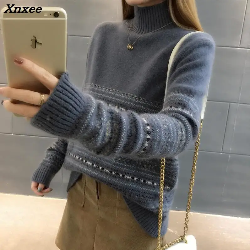 knitted sweater Women pullovers knitwear 2018 jumper pull femme Xnxee knitted sweater Women pullovers knitwear 2018 jumper pull femme Xnxee