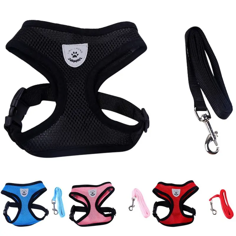 

Dog Cat Harness Pet Adjustable Reflective Vest Walking Lead Leash for Puppy Polyester Mesh Harness For Small Medium Dog New