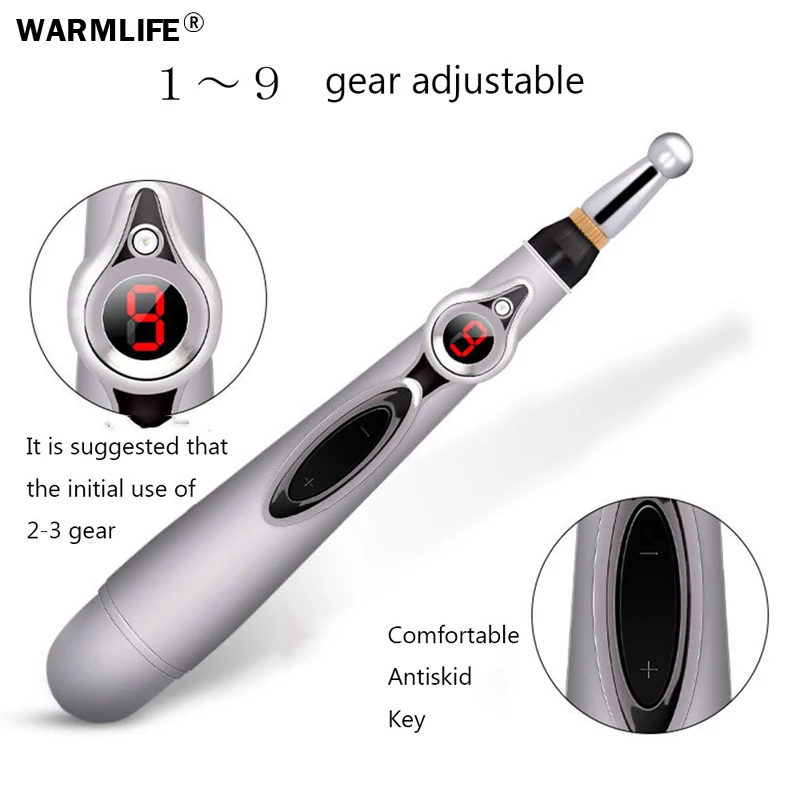 2019 Newst Electronic Acupuncture Pen Electric Meridians Laser Therapy Heal Massage Pen Meridian Energy Pen Relief Pain Tools