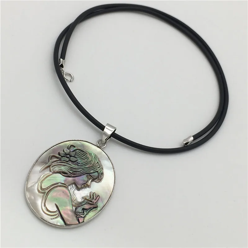 

Unsex New natural shell pendant necklace 35X50 MM 18 inches