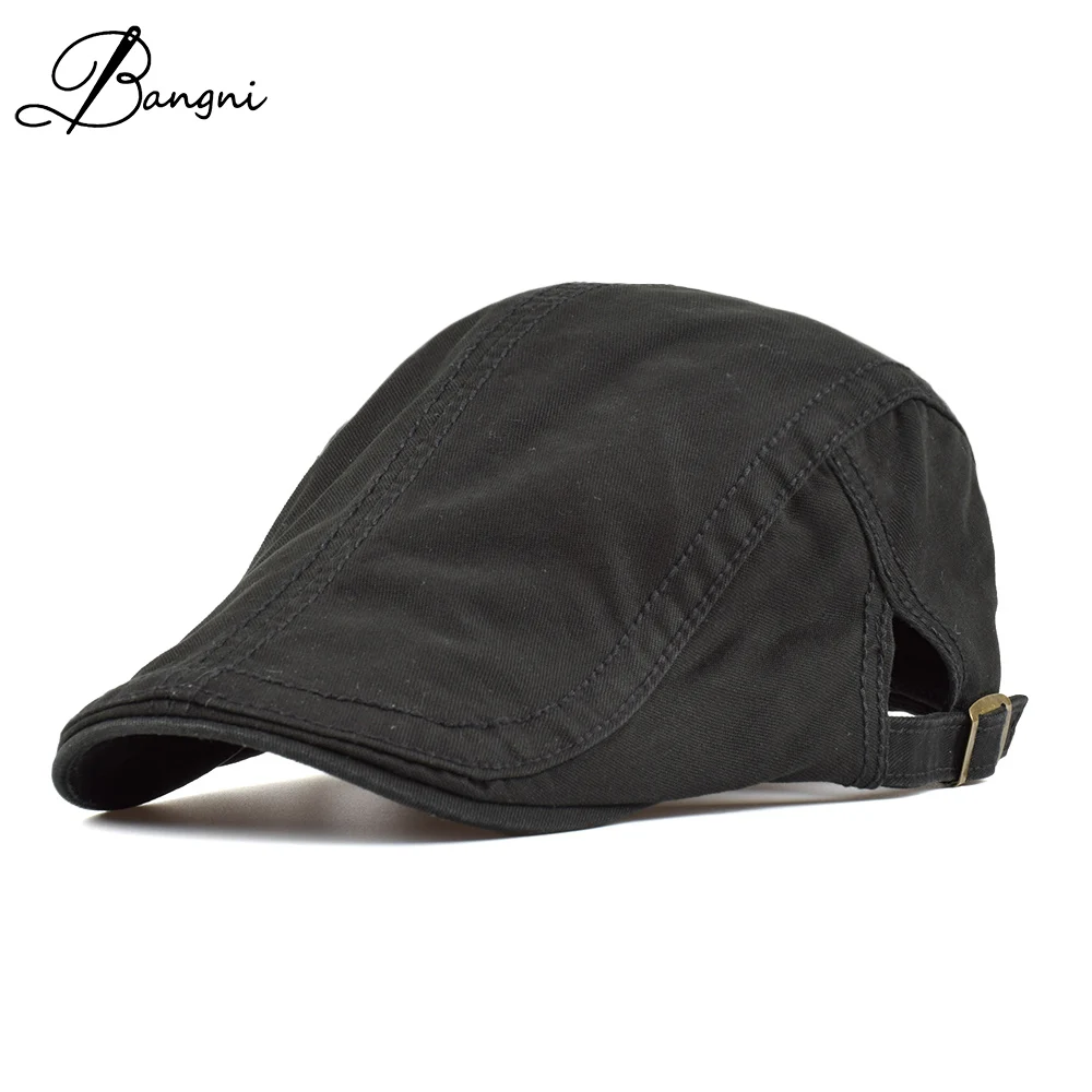 New Spring 100% Cotton Washed Beret Caps For Men Casual Solid Peaked Women Boina Feminina Berets Hats Casquette Flat Cap | Аксессуары