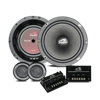 

6.5inch Hi-Fi Car Audio Speaker Component Set Amniotic paper cone with Tweeter Cross Over 3 Way Front Door Car Audio Speaker Kit