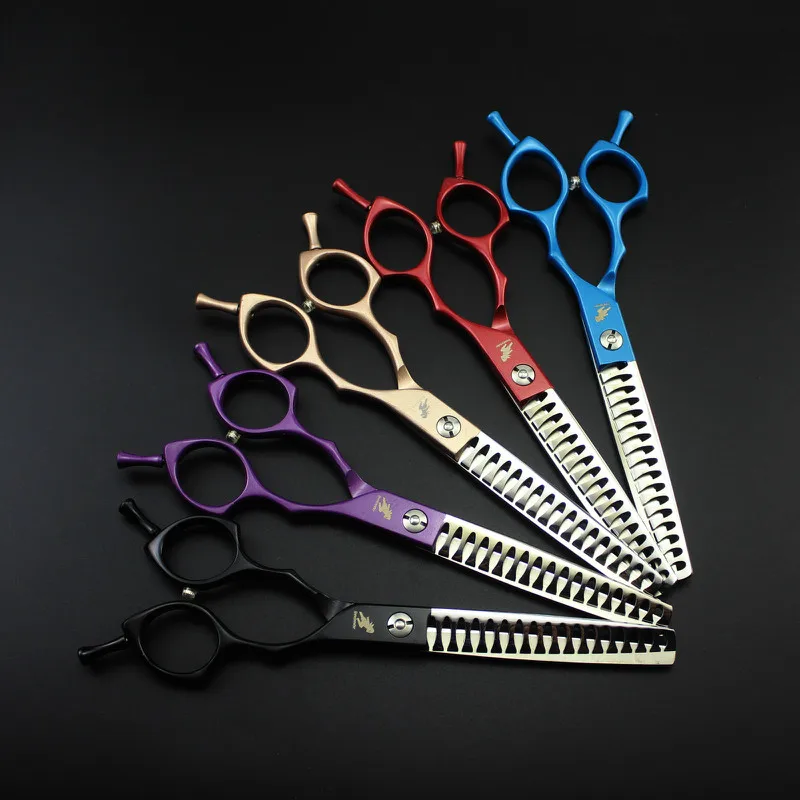 

Freelander 5 color 6.5 Inch 17 Fishbone Teeth Thinning Shears Pet Shears Professional Dog Grooming Hair Clippers Scissors