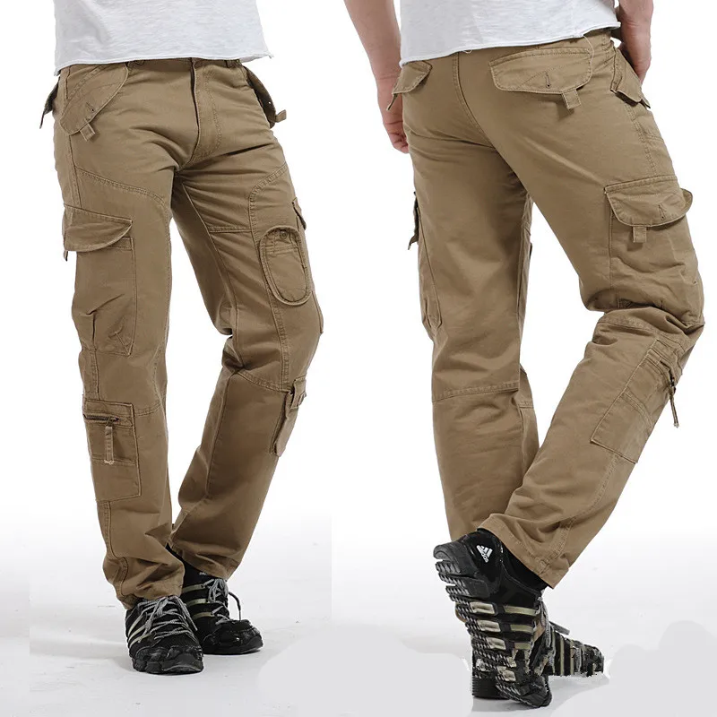 airborne jeans casual training cotton breathable multi pocket military army camouflage cargo pants trousers for men