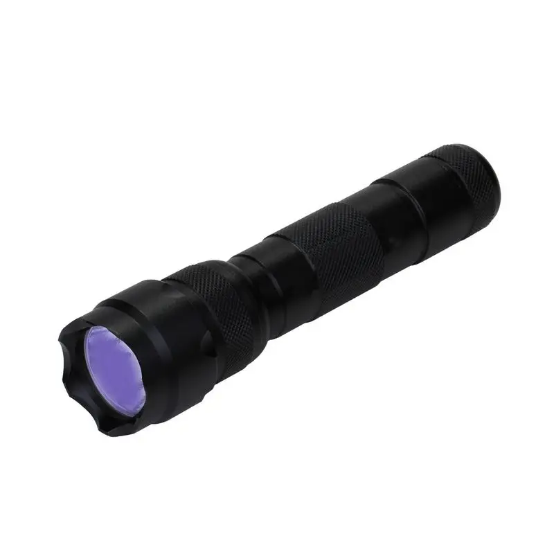 

30pcs 502B LED Flashlight UV Linterna Torch 18650 16340 Battery Ultraviolet Purple UV LED Torch Lamp Light