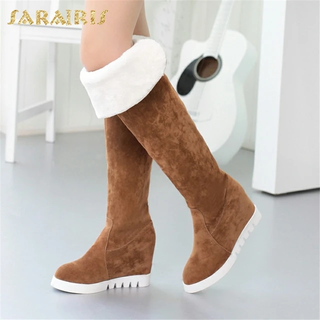 Special Price SARAIRIS 2018 Brand Fashion New Slip On Increasing Heels Shoes Woman knee-high Boots Warm Winter Boots Women Shoes Special Price SARAIRIS 2018 Brand Fashion New Slip On Increasing Heels Shoes Woman knee-high Boots Warm Winter Boots Women Shoes