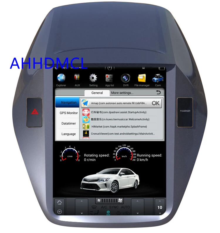 Автомобильный ПК PAD Tesla стиль мультимедийный плеер Android 7,1 gps для hyundai Tucson iX35 iX 2009 2010 2011 2012 2013