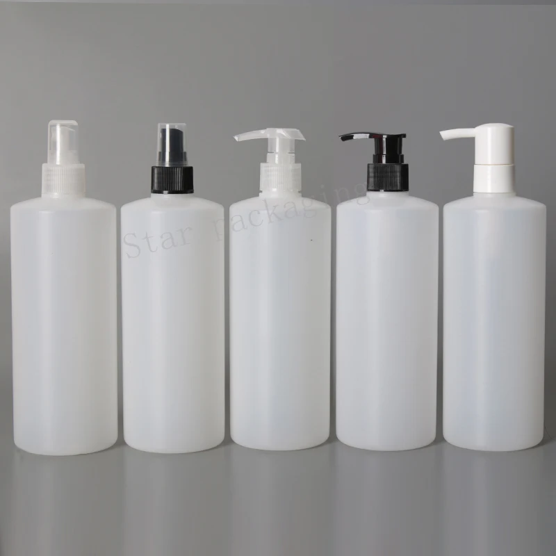 10PCS 500ML Shampoo Plastic Bottle for Women PE Makeup Storage Cosmetic