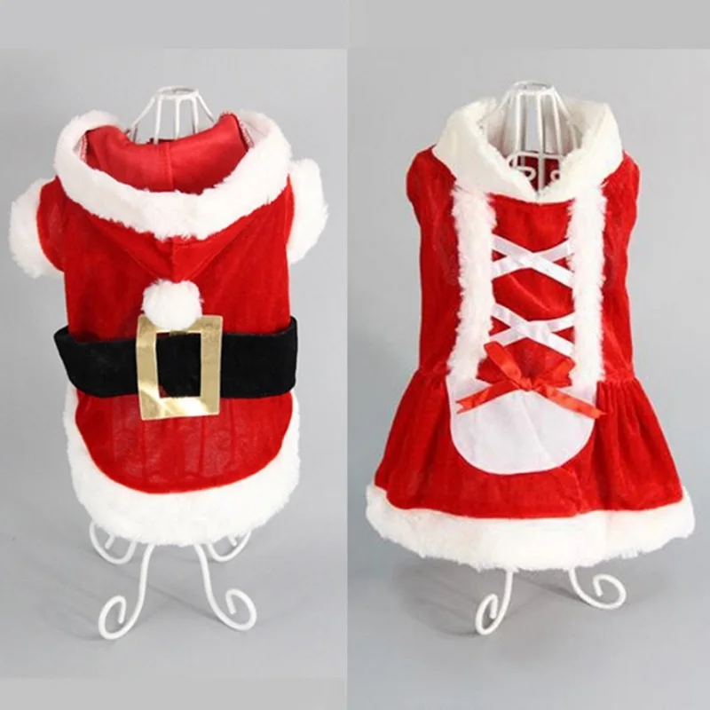 

5 Size dog costume Christmas dog transformed dress classic pet dog Christmas clothes pets apparel wholesale W8231