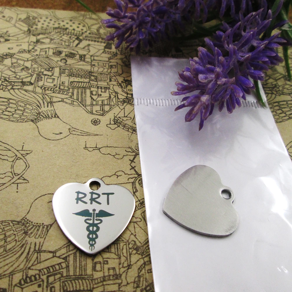 10pcs--&quotRegistered Respiratory Therapist RRT Medical&quotstainless steel charms more style for choosing DIY Charms pendants | Украшения