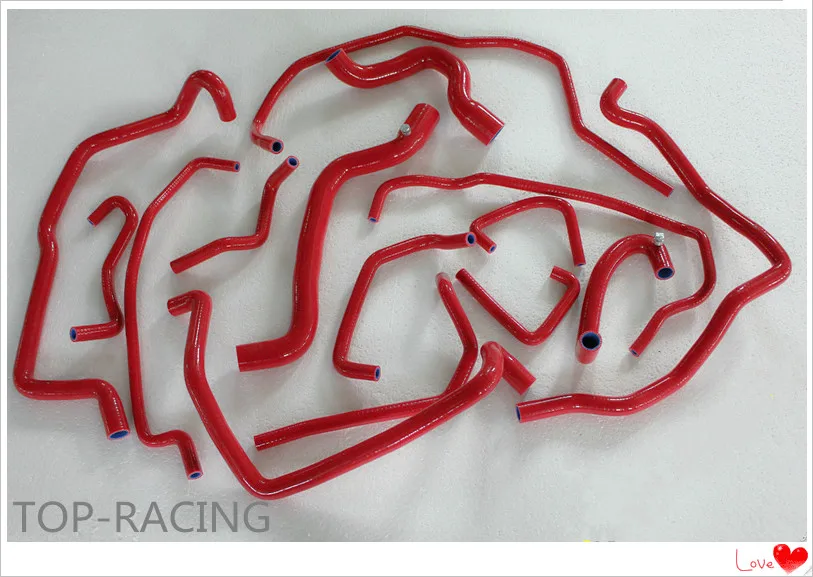 

Reinforced silicone water/coolant hose silicone hose for Renault 5 GT / 5GT R5 GT turbo phase 2 1988 - 1991 RED