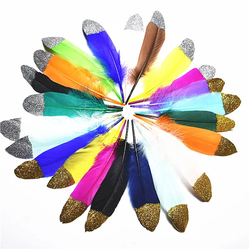 6 Light Orange marabou feathers sprays on wire for decorating cakes,floral craft