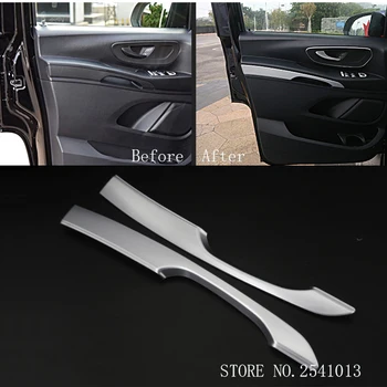 

DEE ABS Accessories for Mercedes-Benz VITO 2016 Front Interior Door Arm Rest Panel Trim Strip Chrome Plate Armrest Sticker