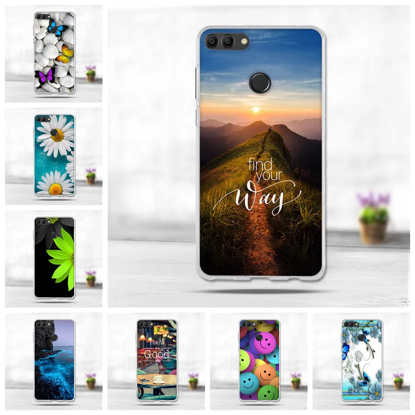 Чехол для Huawei Enjoy 8 Plus Обложка ранцы Y9 2018 защитный чехол телефона задняя крышка |